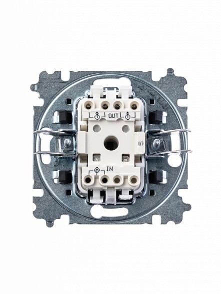 Переключатель ABB Levit серый / белый двухклавишный 2CHH595245A6016 3559H-A52445 16W