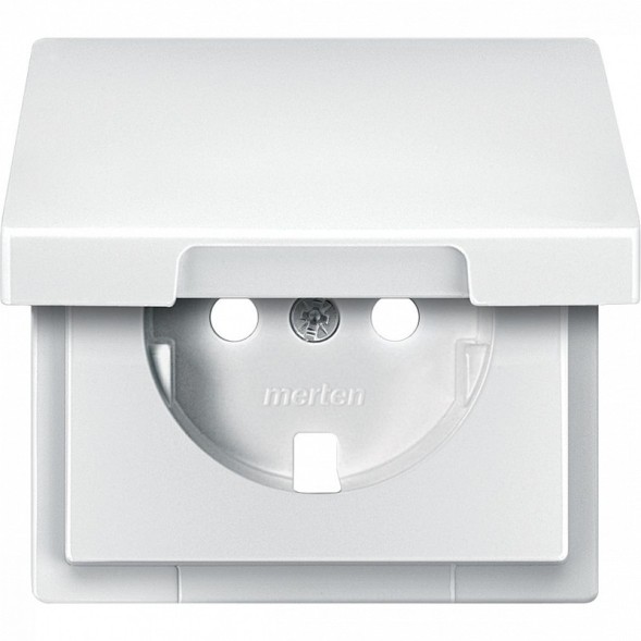 Центральная плата Merten Artec белый с крышкой для механизма розетки SCHUKO MTN2341-4019