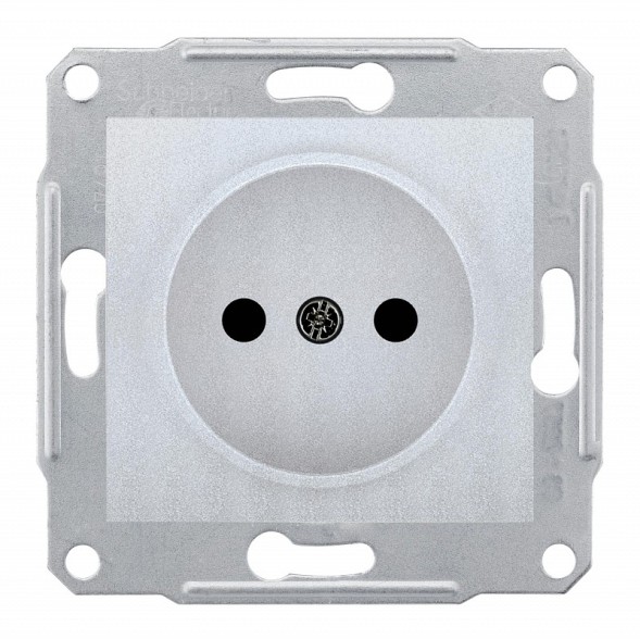Розетка Schneider Electric Sedna алюминий б\з б\ш SDN2900160