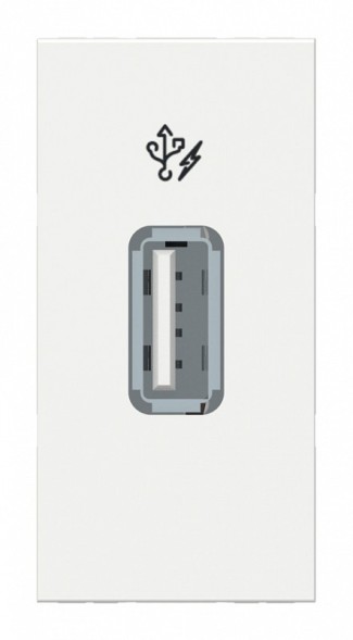 Розетка USB Schneider Electric Unica Modular Белый 5 В / 1000 мА, 1 Модуль NU342818