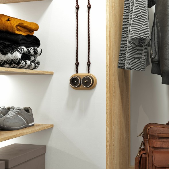 Переключатель/выключатель одноклавишный Vintage мокко матовый/хром Werkel W5812052