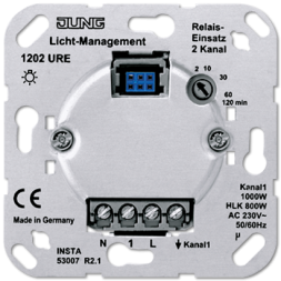 Электронный выключатель Jung SL серия 2-канальный(необходима нейтраль) 1202URE