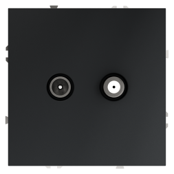 Розетка телевизионная встраиваемая VOLTUM S70 оконечная TV+SAT, (графит)