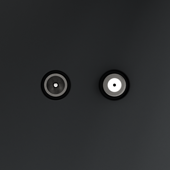 Розетка телевизионная встраиваемая VOLTUM S70 оконечная TV+SAT, (графит)