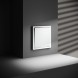 Проходной переключатель встраиваемый VOLTUM S70 одноклавишный с подсветкой 10А, (белый матовый)