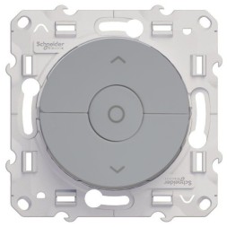 Выключатель для жалюзи Schneider Electric Odace 3-кнопочный, 3-позиционный алюминий S53R208