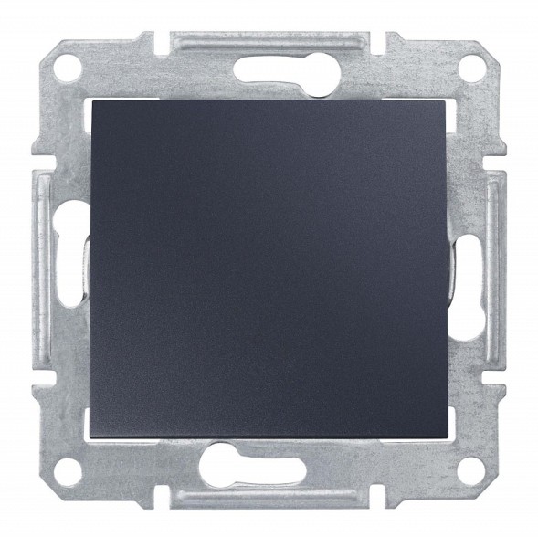 Выключатель Schneider Electric Sedna графит 2-полюсный SDN0200170