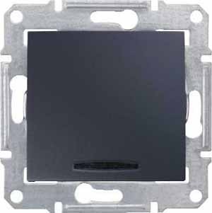 Переключатель Schneider Electric Sedna графит 2 напр с подсветкой SDN1500270