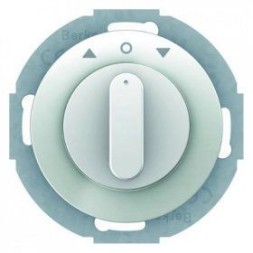 Жалюзийный поворотный выключатель Berker R.1 полярная белизна с центральной панелью и вращающейся ручкой 38122089