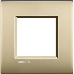 Рамка Bticino LivingLight Air Золото матовое двухмодульная LNC4802OF