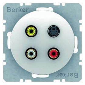 Розетка CINCH/S-VIDEO Berker R.1 полярная белезна 3315322089