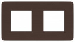 Рамка Schneider Electric Unica Studio Color Шоколад / антрацит 2 поста NU280417