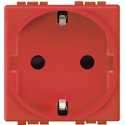Силовая розетка Bticino LivingLight Air красный 2К+З, 16А L4141R