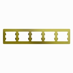 Рамка Schneider Electric Glossa Фисташковый 5 постов горизонтальная GSL001005