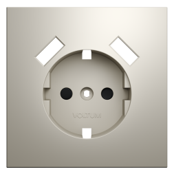 Накладка для розетки с заземлением и защитными шторками, с USB A+A, S70 (кашемир)