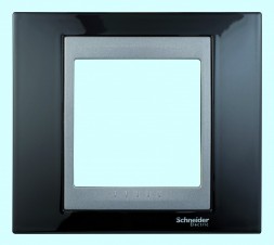 Рамка Schneider Electric Unica Top Родий / Графит 1 пост MGU66.002.293