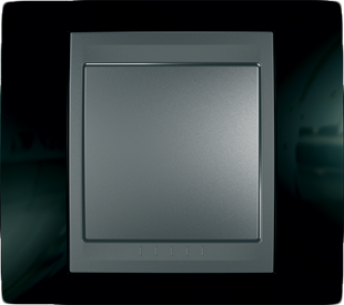 Рамка Schneider Electric Unica Top Родий / Графит 1 пост MGU66.002.293