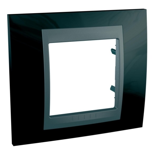 Рамка Schneider Electric Unica Top Родий / Графит 1 пост MGU66.002.293