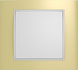 Рамка Berker B.3 Золото / Полярная белизна 1 пост 10113046