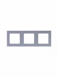 Рамка ABB Levit Серебро / Дымчатый чёрный 3 поста 2CHH015030A6070 3901H-A05030 70W