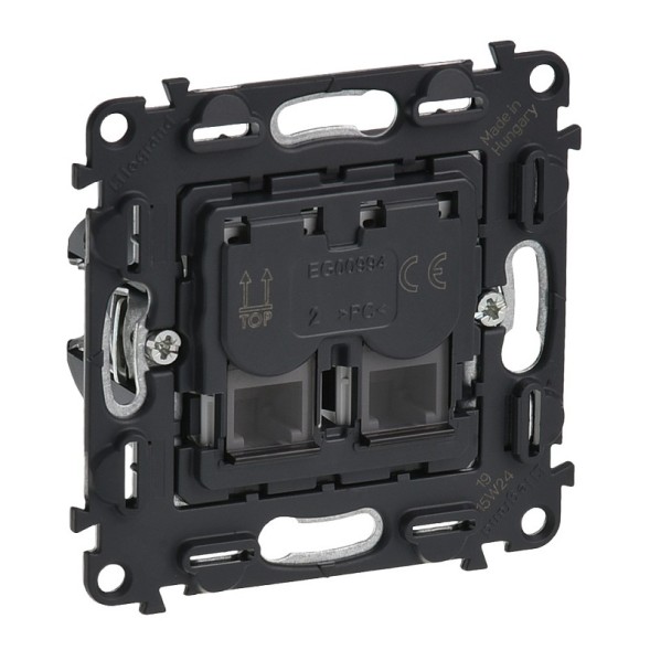 Телефонная розетка RJ11 Legrand Valena IN&#039;MATIC двойная 753039