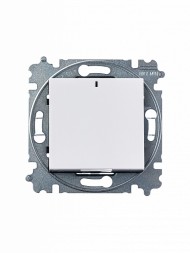 Выключатель ABB Levit белый / дымчатый чёрный одноклавишный с подсветкой 2CHH590146A6062 3559H-A01446 62W