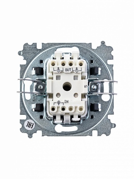 Выключатель ABB Levit серебро / дымчатый чёрный двухклавишный 2CHH590545A6070 3559H-A05445 70W