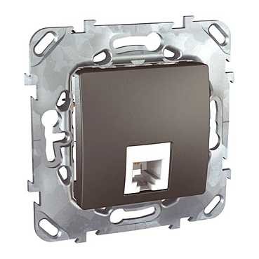 Телефонная розетка 1хRJ11 Schneider Electric Unica Class Top графит (4 конт) MGU5.492.12ZD