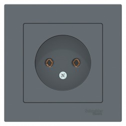 Розетка Schneider Electric Atlasdesign Грифель без заземления, 16А, в сборе ATN000740