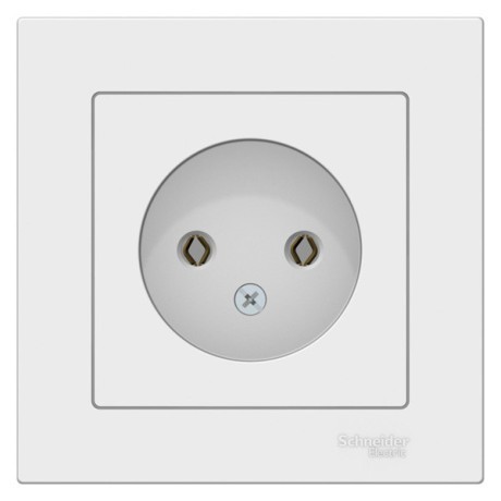 ATN001340 Atlasdesign РОЗЕТКА без заземления, 16А, в сборе, ЛОТОС Schneider Electric