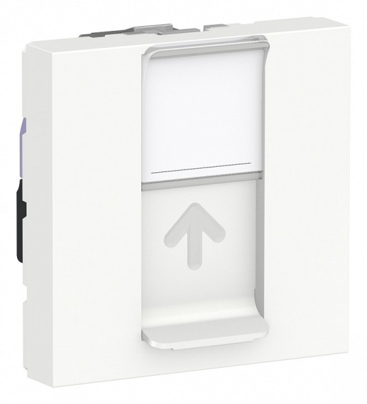 Розетка компьютерная RJ45 Schneider Electric Unica Modular Белый 1очная, кат. 6 STP, 2 модуля NU341718