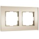 Рамка из стекла на 2 поста Senso шампань soft-touch Werkel W0023111