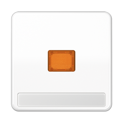 Клавиша Jung CD серия Белый 1-я с/п с оранжевой линзой с полем для надписи CD590NAKOWW