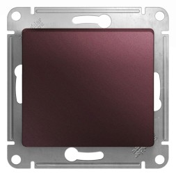 1-клавишный Выключатель,сх.1,10AX, механизм Schneider Electric Glossa Баклажановый GSL001111