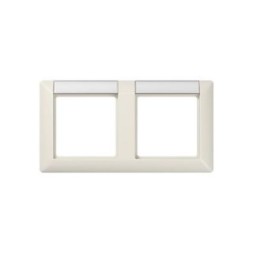 Рамка Jung AS 500 слоновая кость с полем для надписи 2 поста AS5820NA