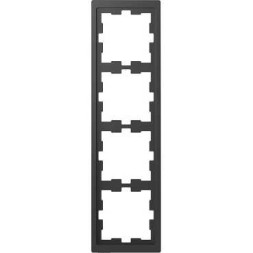 Рамка Merten D-Life Антрацит 4 поста MTN4040-6534