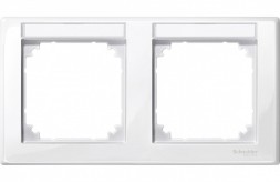 Рамка Merten M-Smart Полярный белый с полем для надписи 2 поста MTN471219