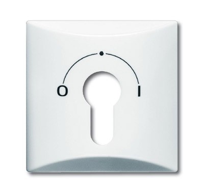 Плата центральная (накладка) ABB Allwetter 44 слоновая кость с поворотной ручкой с маркировкой для механизма выключателя с замком 2733 USL-101 IP44 2CKA001710A2249 2155 SLPZ-32