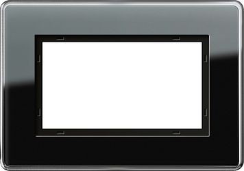 Рамка Gira Esprit Glass C Черное стекло полтора поста 1001505