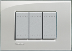 Рамка Bticino LivingLight Квадрат Серое небо двухмодульная LNA4802KG