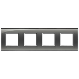 Рамка Bticino LivingLight Квадрат Лондонский туман 2+2+2+2 модуля LNA4802M4KF