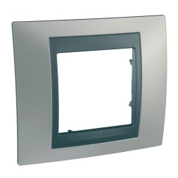 Рамка Schneider Electric Unica Top Никель / Графит 1 пост MGU66.002.239