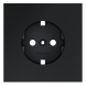 Накладка для розетки с заземлением, S70 (графит)