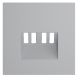 Накладка для розетки акустической 4-местной , S70 (серый)