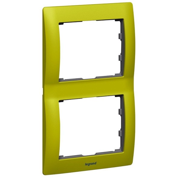 Рамка Legrand Galea Life Зеленый 2 поста вертикальная 771926