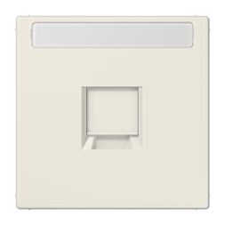 Крышка Jung LS серия Бежевая (фиксация защёлкиванием) с полем для надписи для модульных гнёзд UMA-CAT6A LS1969-1NAWE
