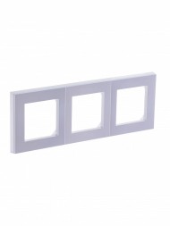 Рамка ABB Levit Жемчуг / Ледяной 3 поста 2CHH015030A6068 3901H-A05030 68W