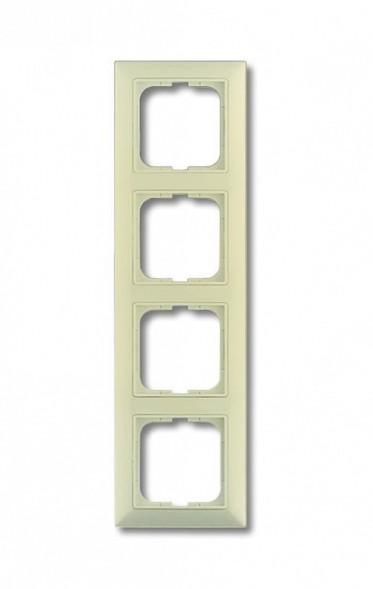 Рамка ABB с декоративной накладкой Basic 55 Слоновая кость 4 поста 2CKA001725A1487 2514-92-507
