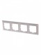 Рамка ABB с декоративной накладкой Basic 55 Слоновая кость 4 поста 2CKA001725A1487 2514-92-507