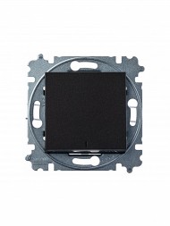 Выключатель ABB Levit антрацит / дымчатый чёрный одноклавишный с подсветкой 2CHH590146A6063 3559H-A01446 63W